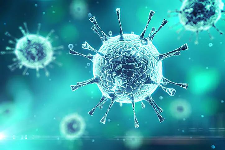 Picture of a virus for the Nsight article Coronavirus & Mental Health Issues